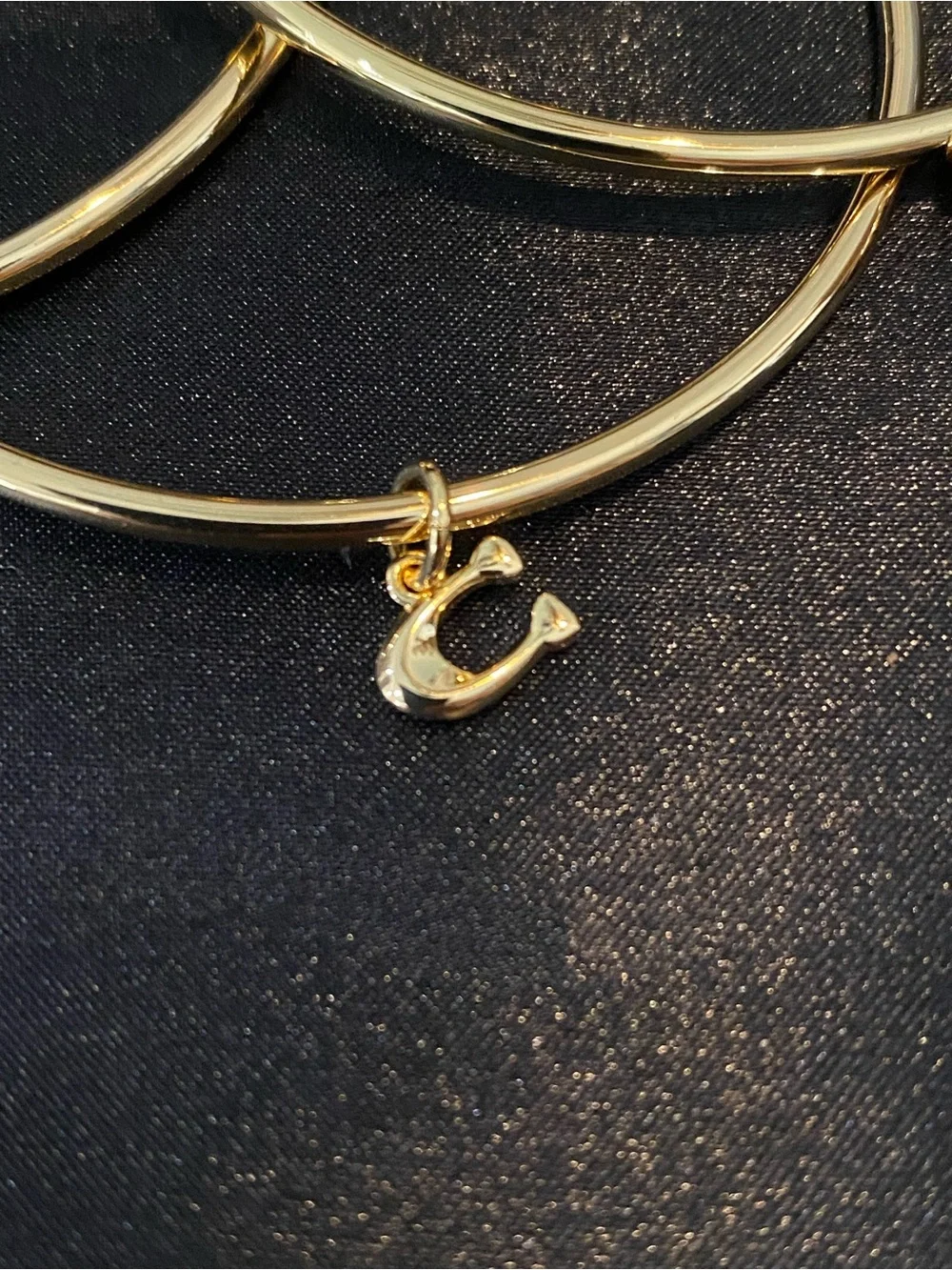 Coach Gold-Tone Trio Charm Bangle Bracelets -NEW
